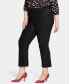 ფოტო #3 პროდუქტის Plus Size Slim Bootcut Pull-On Pants