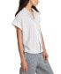 Фото #3 товара Women's Linen Short-Sleeve Button-Down Shirt
