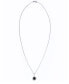 Фото #2 товара Macy's black and White Diamond 1/4 ct. t.w. Round Pendant Necklace in Sterling Silver