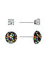 ფოტო #1 პროდუქტის 2-Pc. Set Cubic Zircona Solitaire & Cluster Stud Earrings in Sterling Silver, Created for Macy's