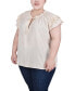 Фото #3 товара Plus Size Short Sleeve Ruffled Blouse