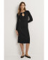 Фото #2 товара Платье женское Boden Ribbed Cut Out Dress - черное