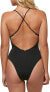 Фото #3 товара O'NEILL 264529 Women's V Neck Plunge Black One Piece Swimsuit Size XS