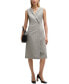 ფოტო #4 პროდუქტის Women's Checked Crepe Wrap-Front Dress