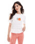 COLLUSION shirred waist t-shirt with fruit print