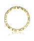 ფოტო #3 პროდუქტის RA Young Adults/Teens 14k Yellow Gold Plated with Cubic Zirconia Colorful Marquise Turquoise Shape Enamel Stacking Ring