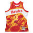 Фото #1 товара MITCHELL & NESS NBA TEAM MARBLE SWINGMAN JERSEY ATLANTA HAWKS 1991 STACEY AUGMON