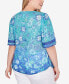 ფოტო #2 პროდუქტის Plus Size Ombre Bali Floral Top