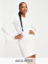 Фото #1 товара ASOS DESIGN Petite knitted mini dress with fringe cuff detail in cream