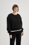 Фото #1 товара Relax Fit Bisiklet Yaka Kalın Sweatshirt B8568ax23wn