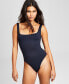 Women's Square-Neck Sleeveless Thong Bodysuit