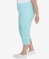 ფოტო #3 პროდუქტის Plus Size Embellished Stretch Denim Capri Pants