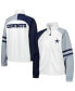 Фото #1 товара Women's White Dallas Cowboys Curve Ball Raglan Full-Zip Track Jacket