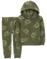 Toddler 2-Piece Dinosaur Fleece Hoodie & Pant Set 5T