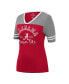 Фото #3 товара Women's Crimson, Heathered Gray Alabama Crimson Tide There You Are V-Neck T-shirt