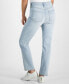 Фото #2 товара Petite High Rise Tummy Control Straight Leg Jeans, Created for Macy's