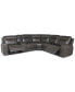 CLOSEOUT! Blairemoore 6-Pc. Leather Sectional with 1 USB Console and 2 Power Recliners, Created for Macy's