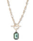 ფოტო #1 პროდუქტის Pavé & Color Stone 17" Pendant Necklace