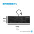 HP 125 Wired Keyboard - Full-size (100%) - USB - Membrane - Black
