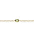 ფოტო #3 პროდუქტის Green Tourmaline Curb Link Bracelet (1/2 ct. t.w.) in Gold Vermeil, Created for Macy's