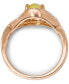 Opal (3/4 ct. t.w.) & Diamond (1/3 ct. t.w.) Openwork Statement Ring in 14k Rose Gold