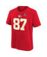 ფოტო #2 პროდუქტის Toddler Boys Travis Kelce Red Kansas City Chiefs Super Bowl LVIII Name and Number T-shirt