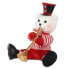 Decorative Figure Bear Trumpet White Black Red polystyrene 32 x 31 x 26 cm (2 Units)