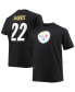 Фото #2 товара Men's Najee Harris Black Pittsburgh Steelers Big and Tall Player Name and Number T-shirt