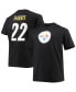 Men's Najee Harris Black Pittsburgh Steelers Big and Tall Player Name and Number T-shirt Черный, 2xB - фото #2