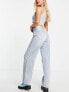 Фото #2 товара Signature 8 v waistband wide leg low rise jeans in light wash blue