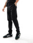 Jack & Jones tapered crop chino with front pleat in black