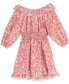 ფოტო #5 პროდუქტის Big Girls Off-The-Shoulder Paisley Poplin Dress with Hair Clip