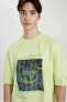 Erkek T-shirt B5334ax/gn404 Lt.green