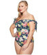 Unique Vintage 145153 Plus Size Off Shoulder Hermosa One-Piece Swimsuit Sz 4X