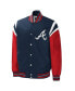Фото #3 товара Men's Navy Atlanta Braves Title Holder Full-Snap Varsity Jacket