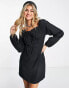 Фото #2 товара Daisy Street off shoulder black milkmaid mini dress