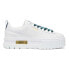 Фото #1 товара Puma Mayze Heritage Velvet Platform Womens White Sneakers Casual Shoes 39711301