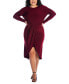 Фото #5 товара Plus Size Long Sleeve High Low Dress