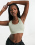 Фото #2 товара Hoxton Haus cross back sports bra in sage green