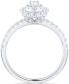 ფოტო #4 პროდუქტის Diamond Oval Double Halo Engagement Ring (5/8 ct. t.w.) in 14k White Gold