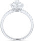 Фото #4 товара Кольцо Macy's Diamond Oval Double Halo Engagement