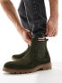 Tommy Hilfiger suede chelsea boots in army green