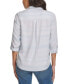 ფოტო #2 პროდუქტის Petite Classic Button-Front Shirt