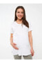 Фото #5 товара LCWAIKIKI Maternity V Yaka Düz Kısa Kollu Hamile Tişört