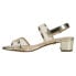 Фото #3 товара Nina Ganice Metallic Wedding Block Heels Sling Back Womens Gold Dress Sandals G