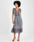 Women's Mixed-Print Tiered Midi Dress