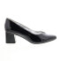 Фото #2 товара David Tate Creative Womens Black Extra Wide Leather Slip On Block Heels Shoes 6