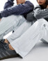 Weekday Unisex Raheem joggers with side poppers in silver grey exclusive to ASOS Серебристый, 2XS - фото #8