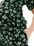 Mamalicious Maternity relaxed under the bump trouser co-ord in palm flower print