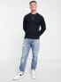 Фото #7 товара Only & Sons premium knitted ribbed jumper crew neck jumper in navy